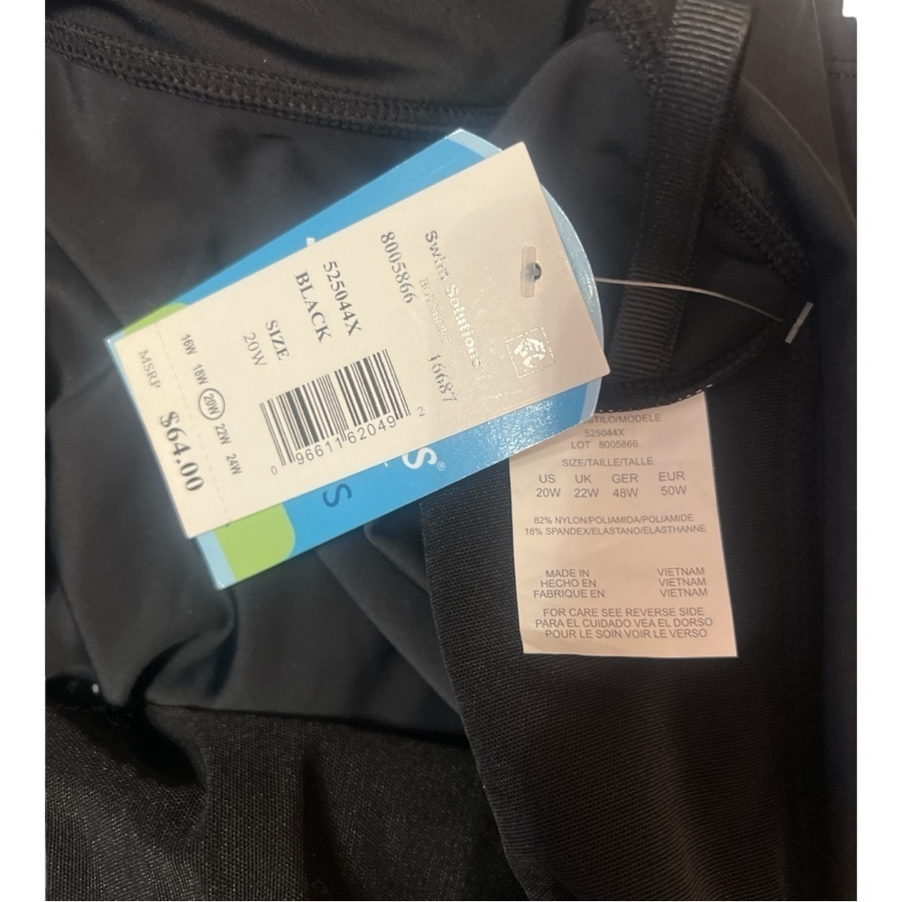 Swim Solutions Separates Thigh Minimizer Swim Shorts NWT‎ Size 20W AC1 - Picture 3 of 3